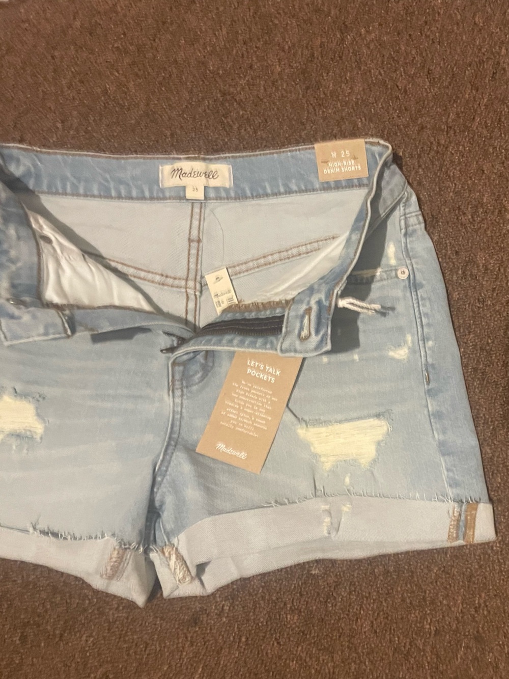 MADEWELL DENIM SHORTS 25 - Picture 3 of 7